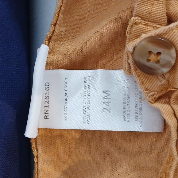 Tan Kids Romper with Floral Embroidery - Picture 4 of 6